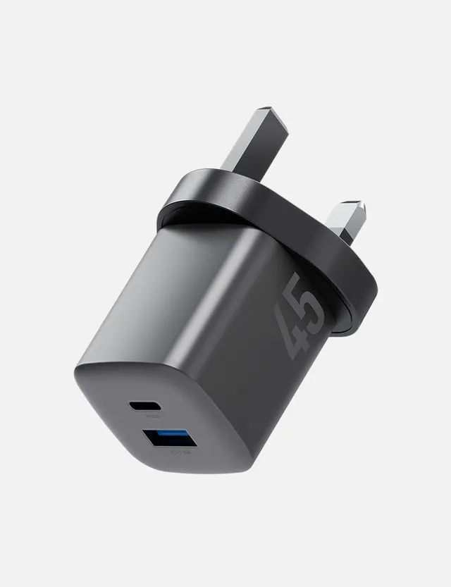 Energea AmpCharge Mini 45 UK caricatore GaN 45W gunmetal